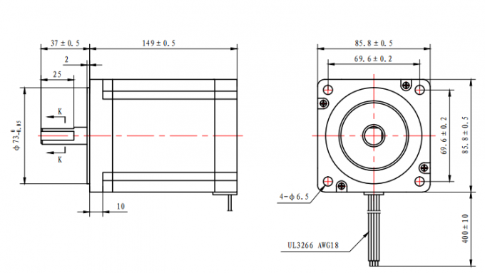 Nema 34 86x86mm CNC Kit 4 Axis Open Loop Stepper Motor 12N.M For CNC ...