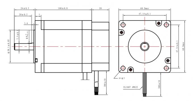 1000ppr 4N.M 60x100mm Closed Loop Step Motor Nema 24 Encoder Stepper ...