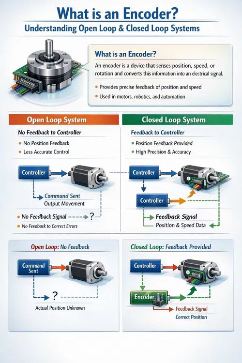 Latest company news about What is an encoder? What is its function? How should open-loop and closed-loop control be understood?