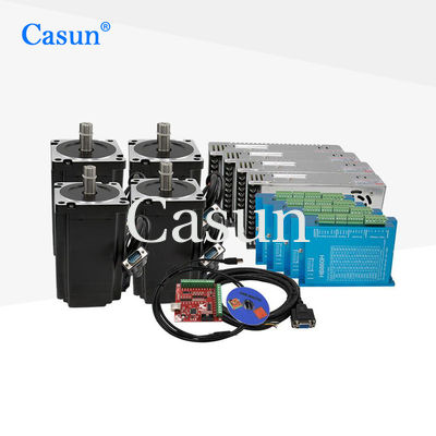 Good price 5A NEMA 34 Closed Loop Stepper Motor Kit 4 Motor 4 Driver 4 Power Supply 1 Mach3 online