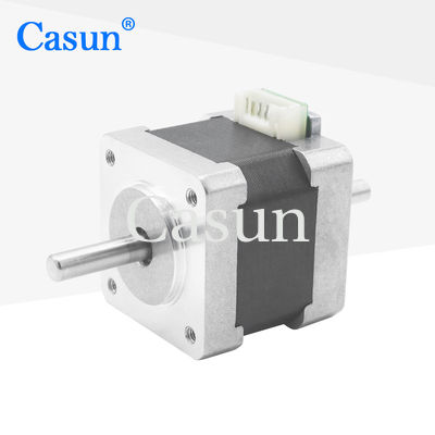 Good price 1.8 Degree NEMA 14 Stepper Motor Dual Shaft 0.15N.m 4 Wires For Surveillance Camera online