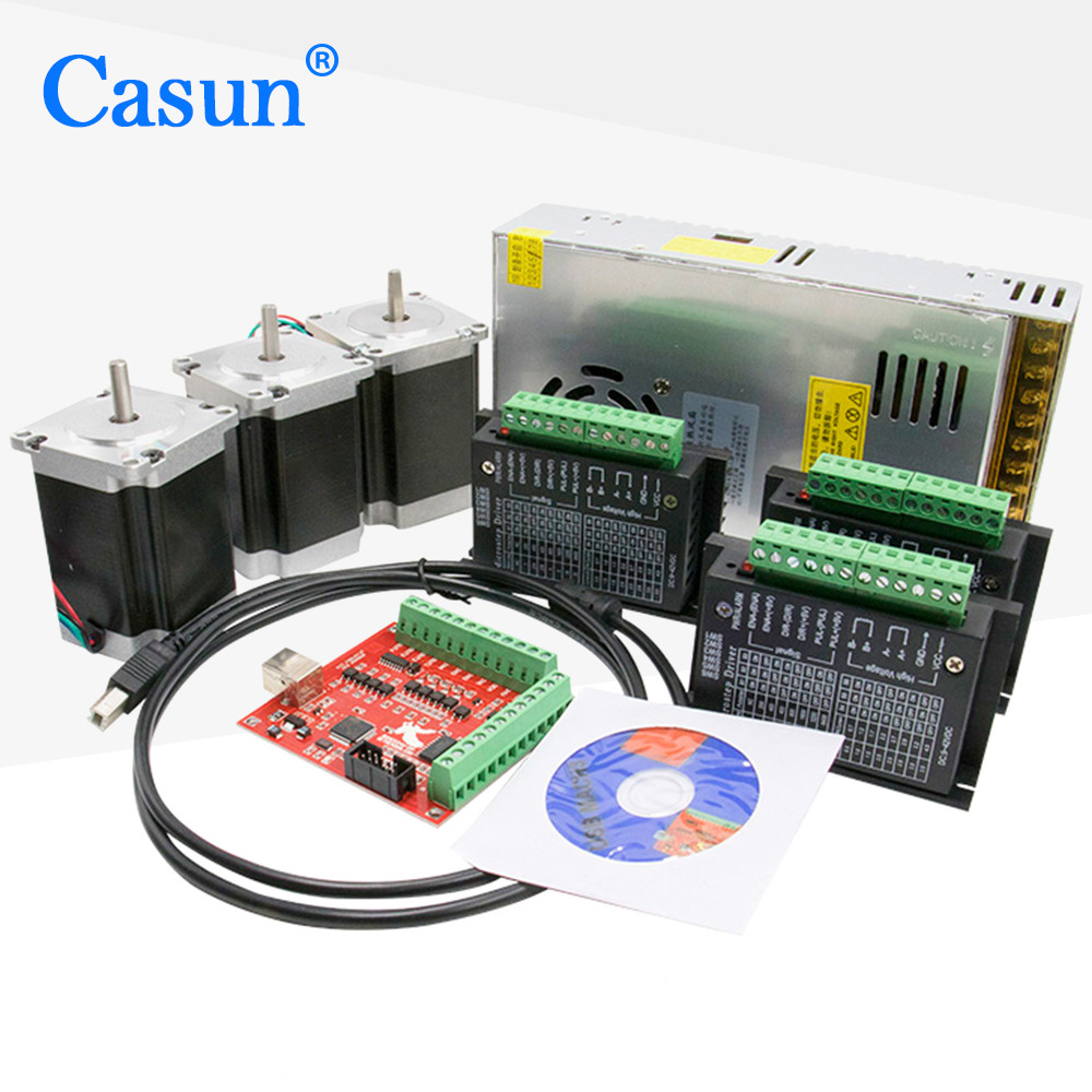 Nema 34 86x86mm CNC Kit 4 Axis Open Loop Stepper Motor 12N.M For CNC ...