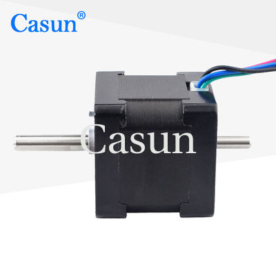 Good price Dual Shaft Nema 14 Stepper Motor 4 Leads 34mm 1.8deg 18Ncm 25.56oz.in 0.8A Step Motor online